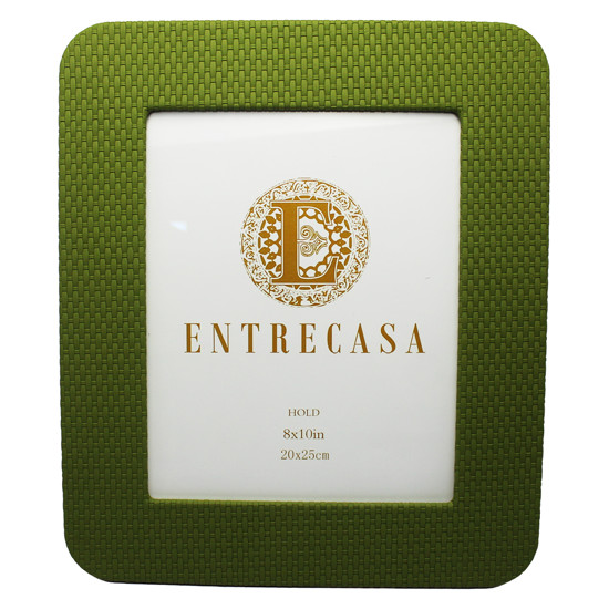 Imagem PORTA-RETRATO DECORATIVO DE MDF VERDE E BORDA TEXTURIZADA 20X25CM - ENTRECASA