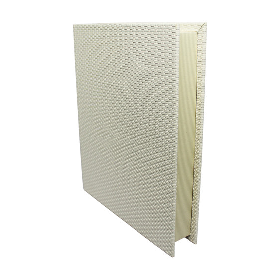 Imagem CAIXA LIVRO DECORATIVA DE MDF OFF WHITE REVESTIDO 5X32X27CM - ENTRECASA