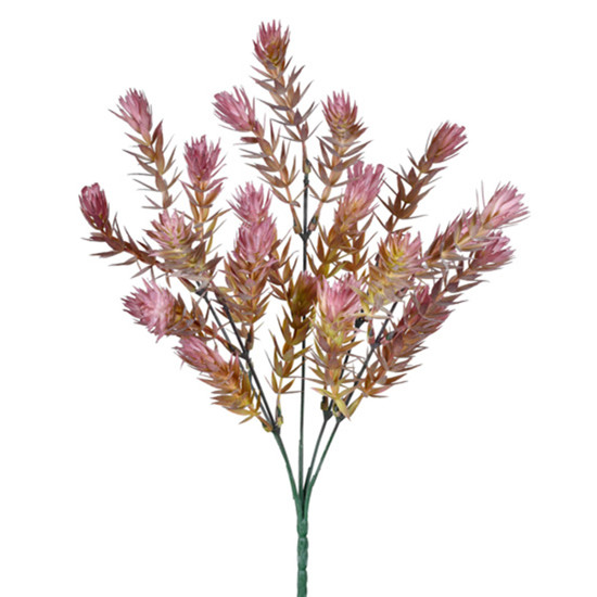 Imagem BUQUÊ DECORATIVO DE GRAMA CORAL DE PLÁSTICO MOLDÁVEL 32X12X12CM - GRILLO