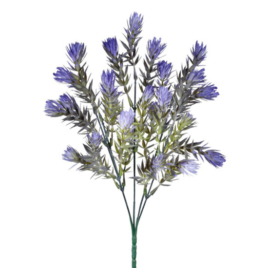 Imagem BUQUÊ DECORATIVO DE GRAMA LAVANDA OUTONO DE PLÁSTICO MOLDÁVEL 32X12X12CM - GRILLO