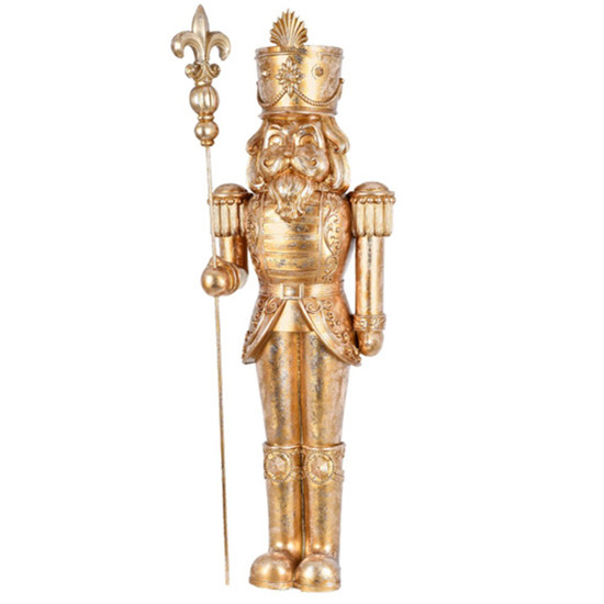 Imagem QUEBRA NOZES DOURADO DE RESINA 100X30X20CM - GRILLO