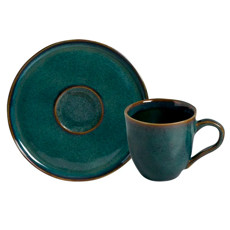 Imagem de XÍCARA COM PIRES 170ML BIO OCEANO EM CERÂMICA 9,5X15,5CM - PORTO BRASIL - Porto Brasil Ceramica Ltda