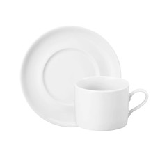 Imagem de XÍCARA BRASÍLIA COM PIRES 200ML DE PORCELANA BRANCA 8X14X14CM - SCHMIDT - Schmidt Industria Comercio Importacao E Exportacao Ltda