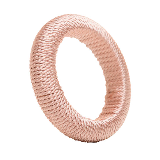 Imagem CONJUNTO 4 ANÉIS PARA GUARDANAPO TRESSÊ BEGE PLÁSTICO 1,5X5,5X5,5CM - LYOR