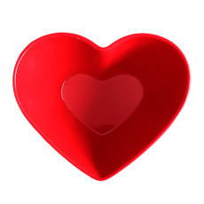 Imagem de BOWL CORAÇÃO VERMELHO DE MELAMINA 7X32X25CM - TUUT - Yangzi Brasil Corporation S A 