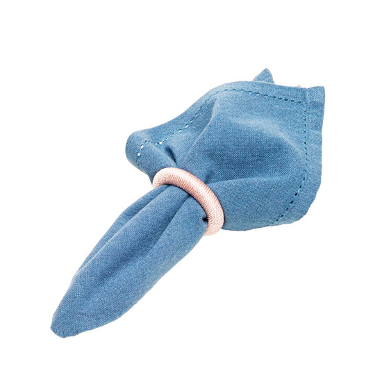 Imagem CONJUNTO 4 GUARDANAPOS MOMENTOS 40CM X 40CM AZUL DE ALGODÃO - LYOR