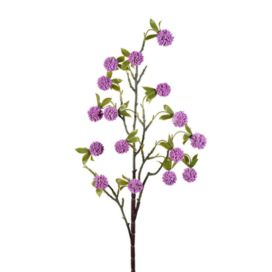 Imagem HASTE DECORATIVA DE BRRRIES SILVESTRES FLOCADAS LAVANDA DE PLÁSTICO MOLDÁVEL - GRILLO