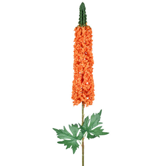 Imagem HASTE DECORATIVA DELFINIUM LARANJA DE PLÁSTICO MOLDÁVEL 105X23X8CM - GRILLO