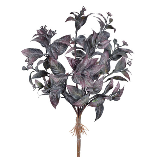 Imagem BUQUÊ DECORATIVO DE FOLHAS VINHO DE PLÁSTICO MOLDÁVEL 34X17CM - GRILLO