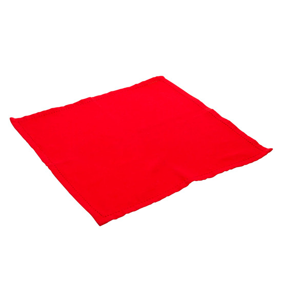 Imagem CONJUNTO 4 GUARDANAPOS MOMENTOS 40CM X 40CM VERMELHO DE ALGODÃO - LYOR