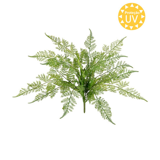 Imagem BUQUÊ DECORATIVO DE SAMAMBAIA VERDE DE PLÁSTICO MOLDÁVEL 48X45CM - GRILLO