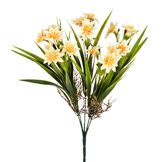 Imagem BUQUÊ DECORATIVO DE MARGARIDAS AMARELAS DE PLÁSTICO MOLDÁVEL 38X23X23CM - GRILLO