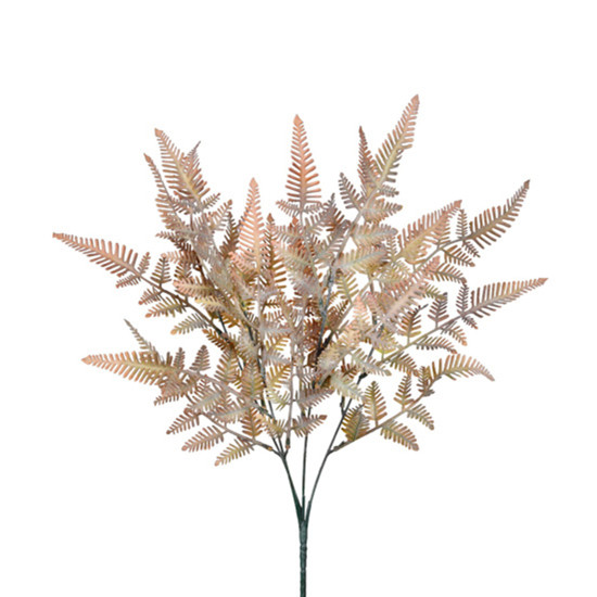 Imagem BUQUÊ DECORATIVO DE SAMAMBAIA SILVESTRE AMARELO OUTONO DE PLÁSTICO MOLDÁVEL - GRILLO