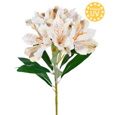 Imagem de HASTE DECORATIVA DE LÍRIO PERUANO BEGE DE PLÁSTICO MOLDÁVEL 61X15CM - GRILLO - Grillo Ltda