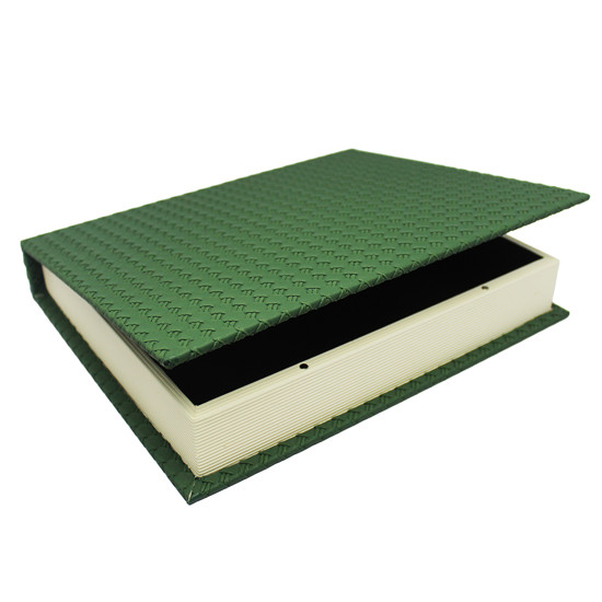 Imagem CAIXA LIVRO DECORATIVA DE MDF TEXTURIZADO VERDE 5X32X27CM - ENTRECASA