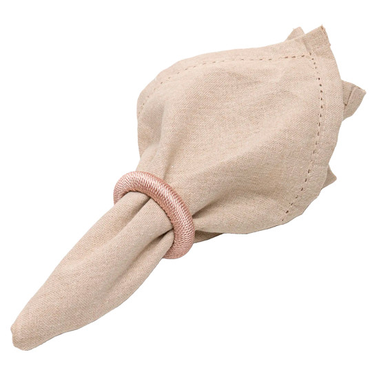 Imagem CONJUNTO 4 GUARDANAPOS MOMENTOS 40CM X 40CM BEGE DE ALGODÃO - LYOR