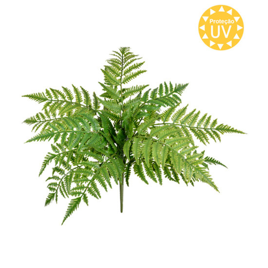 Imagem BUQUÊ DECORATIVO DE SAMAMBAIA VERDE DE PLÁSTICO MOLDÁVEL 45X45CM - GRILLO