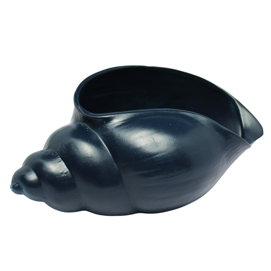 Imagem ENFEITE DE MESA CONCHA AZUL MARINHO DE RESINA 16X34X18CM - ENTRE MARES