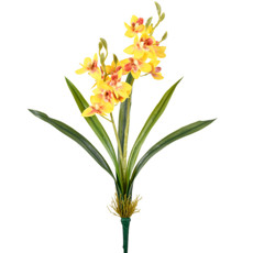 Imagem de HASTE DECORATIVA DE ORQUÍDEA PHALAENOPSIS TOQUE REAL AMARELA DE PLÁSTICO - GRILL - Grillo Ltda