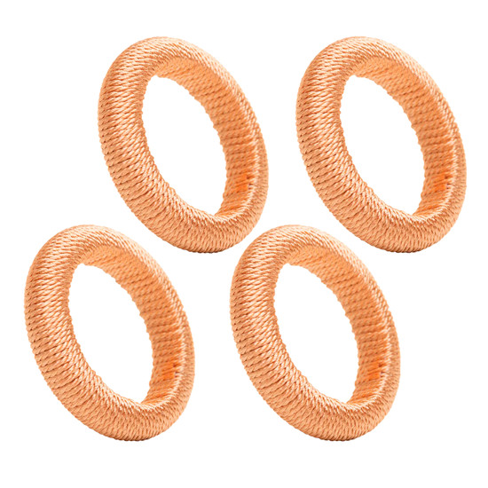 Imagem CONJUNTO 4 ANÉIS PARA GUARDANAPO TRESSÊ DOURADO PLÁSTICO 1,5X5,5X5,5CM - LYOR