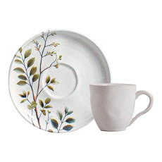 Imagem de XÍCARA COM PIRES 170ML BIO BIRDY EM CERÂMICA 9,5X15,5CM - PORTO BRASIL - Porto Brasil Ceramica Ltda