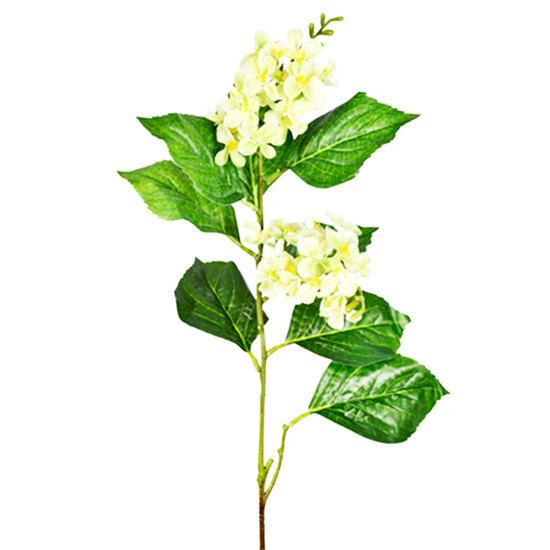 Imagem HASTE DECORATIVA DE CLERODENDRUM AMARELO DE PLÁSTICO MOLDÁVEL 86X23CM - GRILLO 