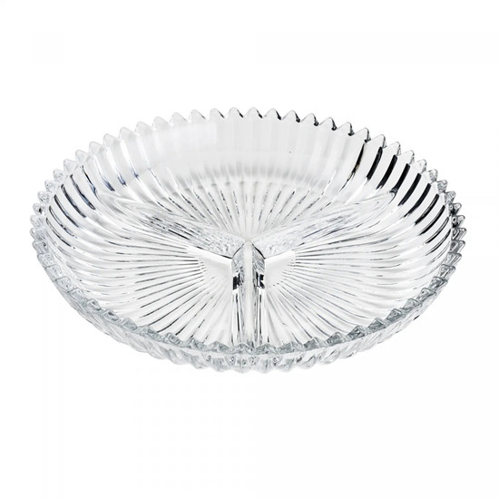 Imagem PETISQUEIRA COM 3 DIVISÓRIAS DE CRISTAL DE CHUMBO LYOR