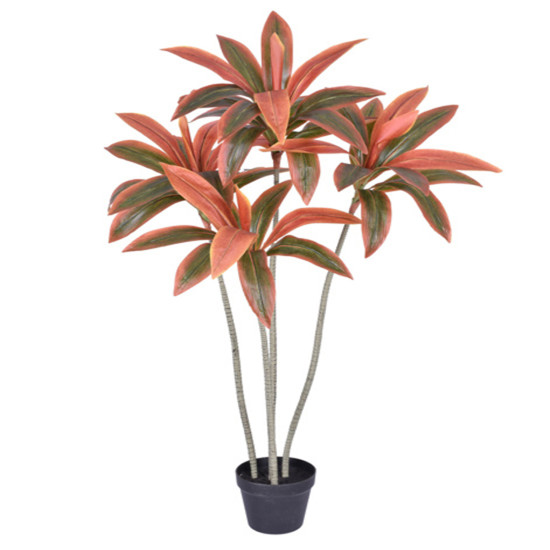 Imagem PLANTA DRACENA DECORATIVA VERDE OUTONADA COM FOLHAS DE PVC 130X40CM - GRILLO