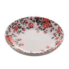 Imagem de PRATO FUNDO DE PORCELANA PINK GARDEN COUPE 18CM- LYOR - Coliseu Presentes Ltda