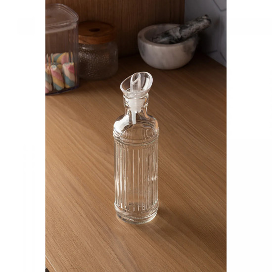 Imagem GARRAFA PARA AZEITE COM DOSADOR VEGAS 250ML EM VIDRO 21X6X6CM - LYOR