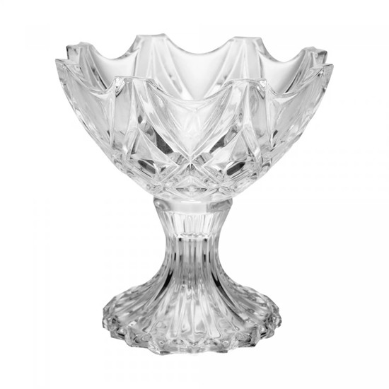 Imagem POTICHE DE VIDRO COM PÉ E TAMPA STAR 29X18CM - LYOR