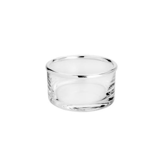 Imagem PETISQUEIRA DE VIDRO RIALTO COM ARO DE PRATA 9X9X5CM WOLFF