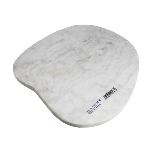 Imagem BANDEJA DECORATIVA EM MÁRMORE BRANCO E BASE EM MADEIRA 6X31X31 CM