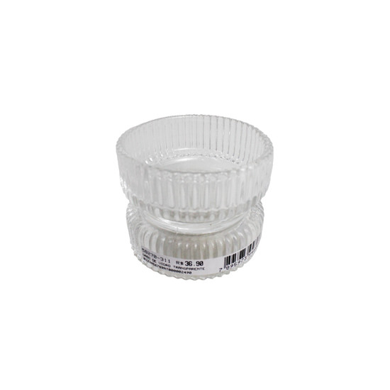 Imagem MINI VASO DECORATIVO EM VIDRO TRANSPARENTE 7X9 CM - GRILLO 58270