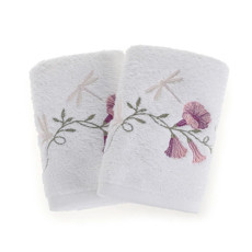 Imagem de JOGO LAVABO COM BORDADO 100% ALGODÃO PETUNIA - TRUSSARDI - Karsten S.A 