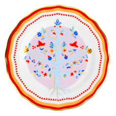 Imagem de PRATO PARA PÃO ÁRVORE DA VIDA MAMMA MIA DE PORCELANA 16CM - BACI MILANO - Bimbe Blc Ltda 