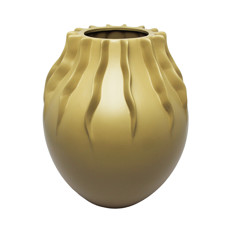 Imagem de VASO BEGE DECORATIVO DE CERÂMICA 33X26X26CM - CERÂMICA MAZZOTTI - Ceramica Artistica Mazzotti Ltda
