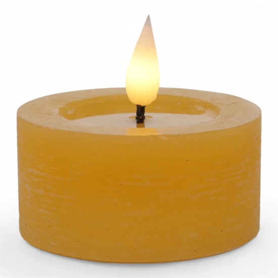 Imagem VELA AMARELA DECORATIVA DE LED AMARELO QUENTE 5,5X7X7CM - CROMUS