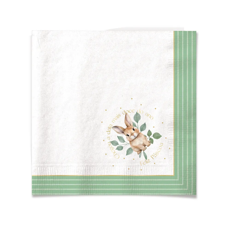 Imagem de GUARDANAPOS DE PAPEL COELHO DA PÁSCOA 20 FOLHAS 32,5X32,5CM - CROMUS - Cromus Embalagens Ind E Com Ltda