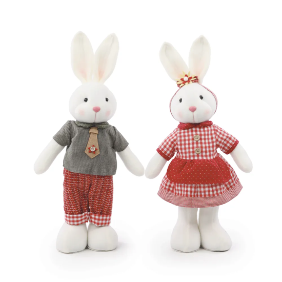 Imagem COELHA/COELHO DA PÁSCOA DECORATIVO DE POLIÉSTER 52X19X12CM - CROMUS