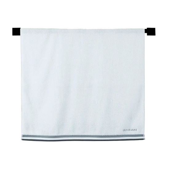 Imagem TOALHA DE ROSTO MONTELLO BRANCO/CINZA DE ALGODÃO 48X90CM - TRUSSARDI