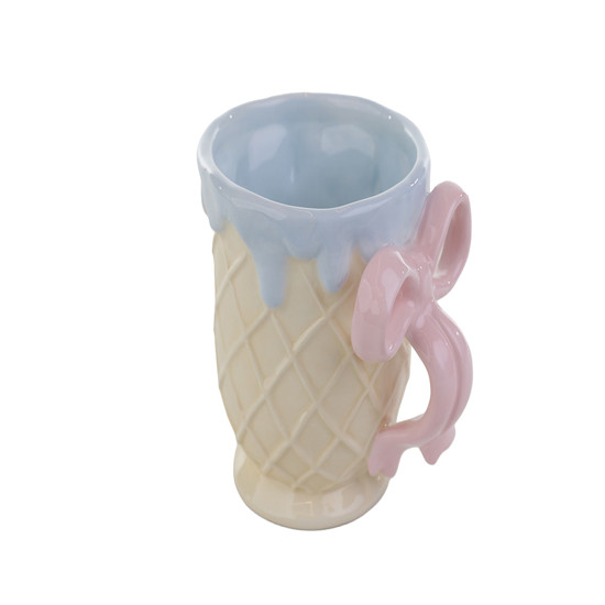 Imagem CANECA LACINHO 330ML COLORIDA DE CERÂMICA 10X12X10CM - TOKDACASA