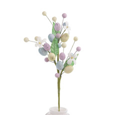 Imagem de HASTE DECORATIVA DE OVOS DE PÁSCOA COLORIDOS DE ISOPOR E PLÁSTICO 34CM - CROMUS - Cromus Embalagens Ind E Com Ltda