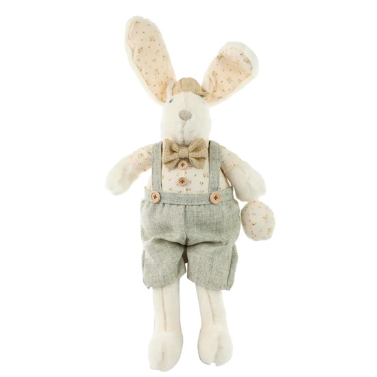 Imagem COELHO BRANCO SENTADO DA PÁSCOA DECORATIVO DE POLIÉSTER 59X25X14CM - CROMUS