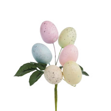 Imagem de PICK DECORATIVO DE OVOS DE PÁSCOA COLORIDOS DE ISOPOR E PLÁSTICO 25CM - CROMUS - Cromus Embalagens Ind E Com Ltda