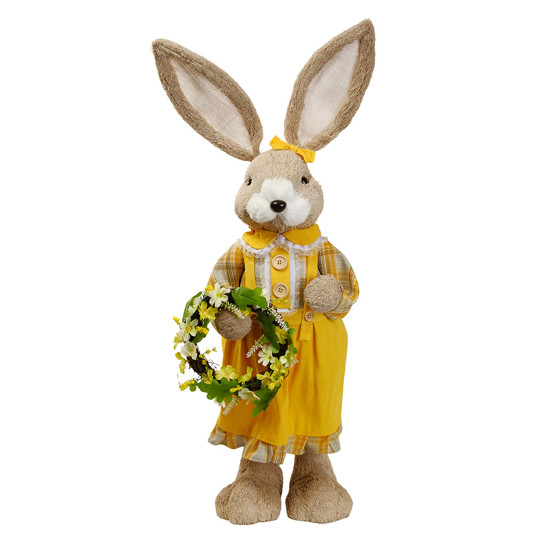 Imagem COELHO/COELHA DA PÁSCOA DECORATIVO EM ISOPOR 75X25X20CM - CROMUS