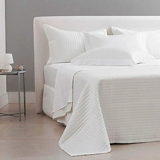 Imagem COLCHA SUPER KING E 2 PORTA TRAVESSEIROS BUD NEW VISION EM ALGODÃO PRATA - BUDDEMEYER