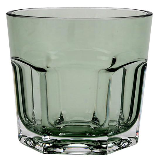 Imagem COPO ALTO SEXTAVADO EM ACRÍLICO VERDE TRANSPARENTE 14X8X8CM - ENTRECASA