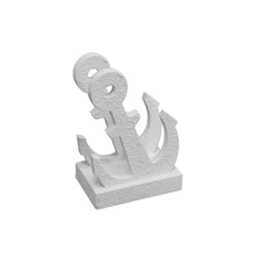 Imagem de PORTA-GUARDANAPO FORMATO ÂNCORA BRANCO DE MADEIRA 16,5X11,5X7CM - ENTRECASA - Inverno Verao Comercio De Modas E Decoracao Eireli