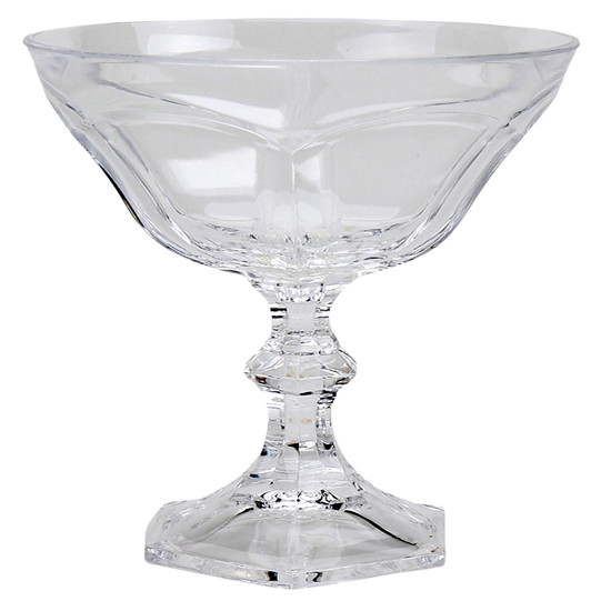 Imagem TAÇA SEXTAVADA EM ACRÍLICO TRANSPARENTE PARA SOBREMESA 14X12,5X12,5CM - ENTRECASA